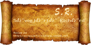 Sövegjártó Richárd névjegykártya